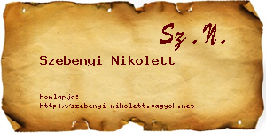 Szebenyi Nikolett névjegykártya
